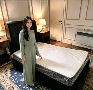 Set SINGLE Divan Bed 'PREMIUM' + 1 Tilam Baru