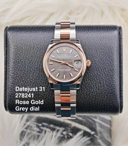 Rolex Datejust 31mm 278241 Rose Gold grey 2025