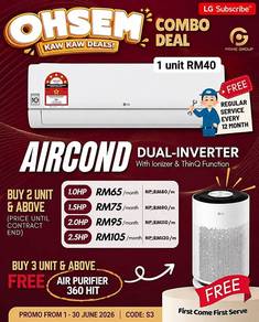 Aircond LG Dual Inverter (BAKRIJHR)