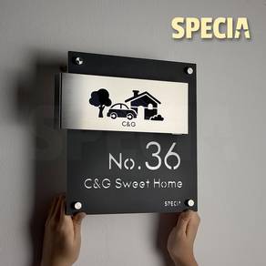 SPECIA 2-Solar LED House Sign House Number Sign