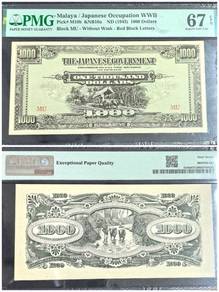 Malaysia, 1945 Malaya /Japanese Occupation 100 Dol