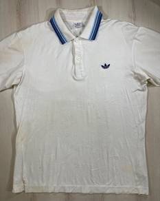 Adidas Vintage White Collar Tee #CJ1 Used