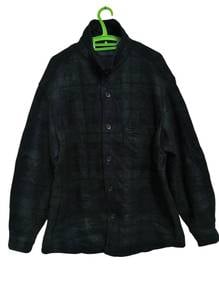 796.wool flannel jacket uniqlo button stripe