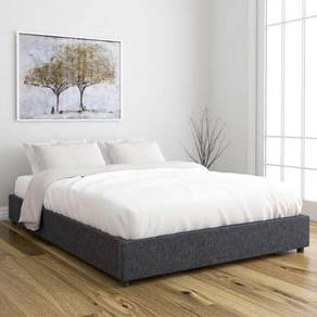 Queen Size Fabric Bed Base Dark Grey color