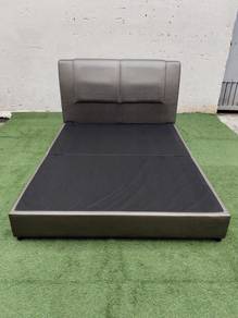 YF03C Katil Queen Divan Bed Frame PU Gold