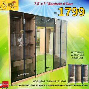 Glass door wardrobe