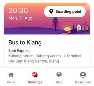 Tiket Bas Kubang Kerian ke Klang Sentral