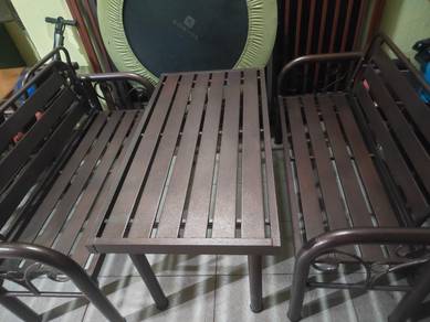 metal bench table outdoor