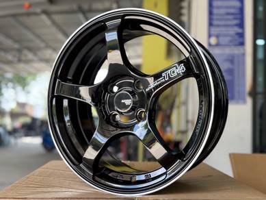 Sport rim baru TC4 glossy black 15 inch promo 388