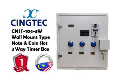 3 Way Coin & Note Slot Timer Box