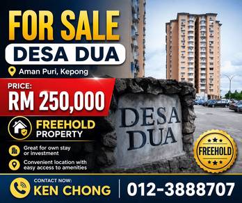 Apartment For Sale in Desa Dua Aman Puri
