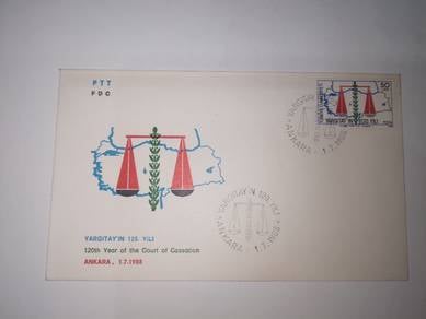 FDC Stamp Turkiye 1988 - Court of Cassation