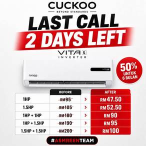 Aircond Cuckoo Tengah Promo Rfdvzx10