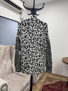 Leopard Print Turtleneck Sweater