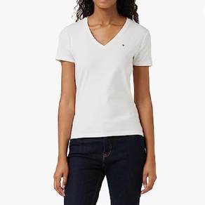 Tommy Hilfiger Ladies V Neck White Top