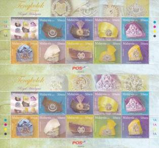Mint Stamp Sheet 20v Royal Headgear Malaysia 2008