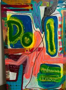 Original Abstract Painting - Wanna Know?