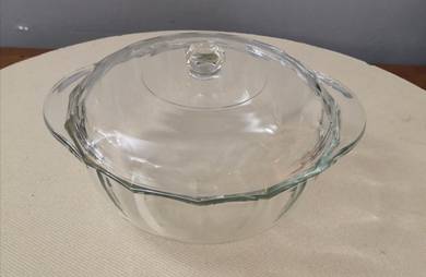 Pyrex Iwaki clear glass bowl lid