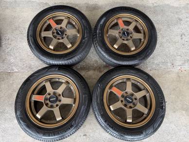 Rim te37 made in thailand 14 inch axia kancil rusa