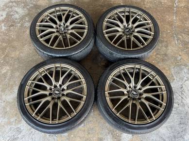 Rim second 17 AD F500 siap tayar vios city myvi gn