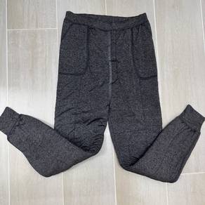 Men Thick Winter Thermal Fleece Lined Grey Pants