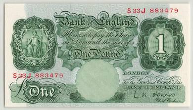 Great Britain 1 Pound 1955 - 60 Pick P-369c