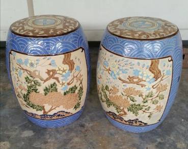 Antique oriental ceramic stool 2