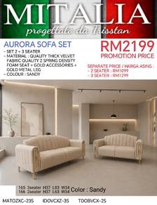 Sofa Set Fabric Murah & Berkualiti | Fabric Sofa