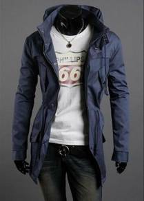 44942 Korean Style Blue Multi-Pocket Coat Jacket
