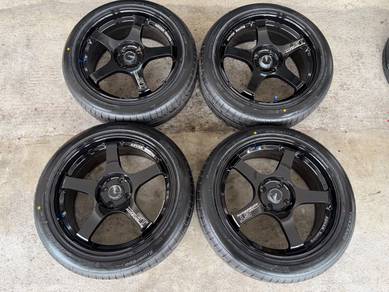 Rim advan gt thailand used 17 inch + new tyre