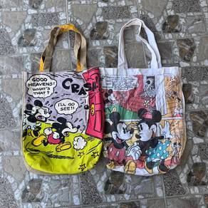 combo Disney Mickey Mouse Tote Bag (Retro Style)