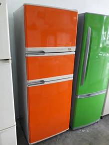 Elba Fridge Orange Refrigerator Peti Sejuk Ais Ice