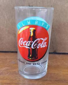 Vintage Coca Cola always the real thing glass cup