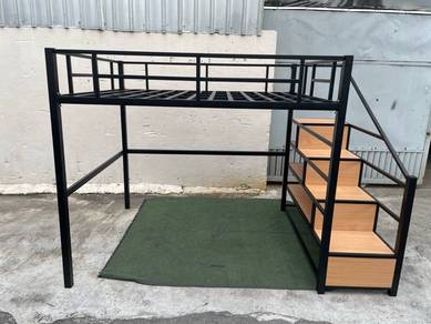 BK-L03Q NEW * Katil Besi Queen Loft Bed Frame Iron