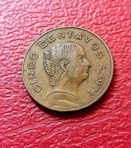 Mexico 5 Centavos 1971 Coin (Kod : M1128)