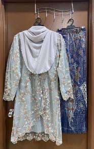 kebaya Sulam Kain Pleated