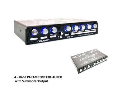 CALIBER 4-BAND PRE AMPLIFIER Parametric EQ 7V Rms