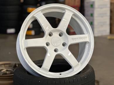 NEW 18 AOW TE37 WHITE Rim Civic Type R FK8 FL5