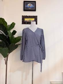 Lubna blouse in blue | blouse | baju jalan