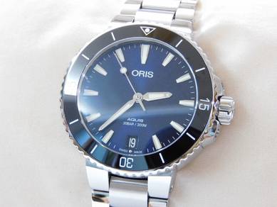 36.5mm Ladies Oris Aquis Diver Blue