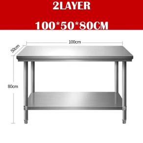 2 Tier Stainless Steel Kitchen Working Table