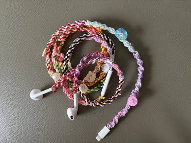 Original Apple EarPods + Handmade Wrap