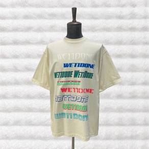 Welldone Cream tee with Multicolor logo