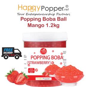 Popping Boba Pearl Coating Ball 1.2kg Strawberry