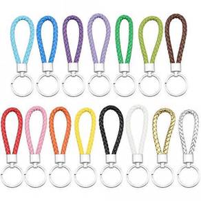 KEYCHAIN PU LEATHER KEYFOB KEY RiNG DOOR FREE GiFT