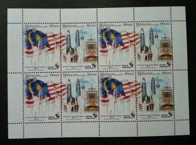 Mint Setenant Sheet National Day Malaysia 2018