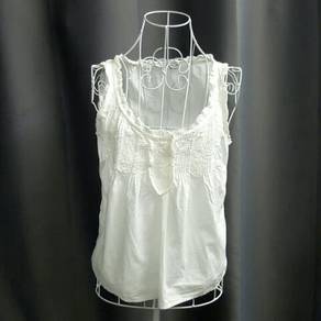 Tommy Hilfiger Boho Lace White Tank Top