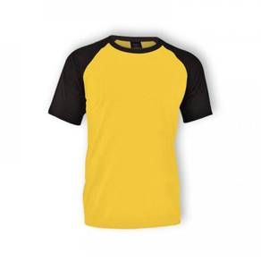 T- shirt Raglan Short Sleeve Code1028 Yellow/Black