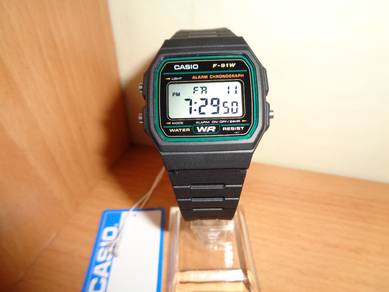 Casio Legend F 91W 3DG Green