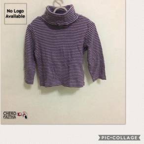Baju Budak no brand long neck turtle neck infant b